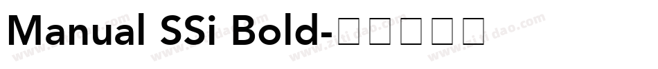 Manual SSi Bold字体转换